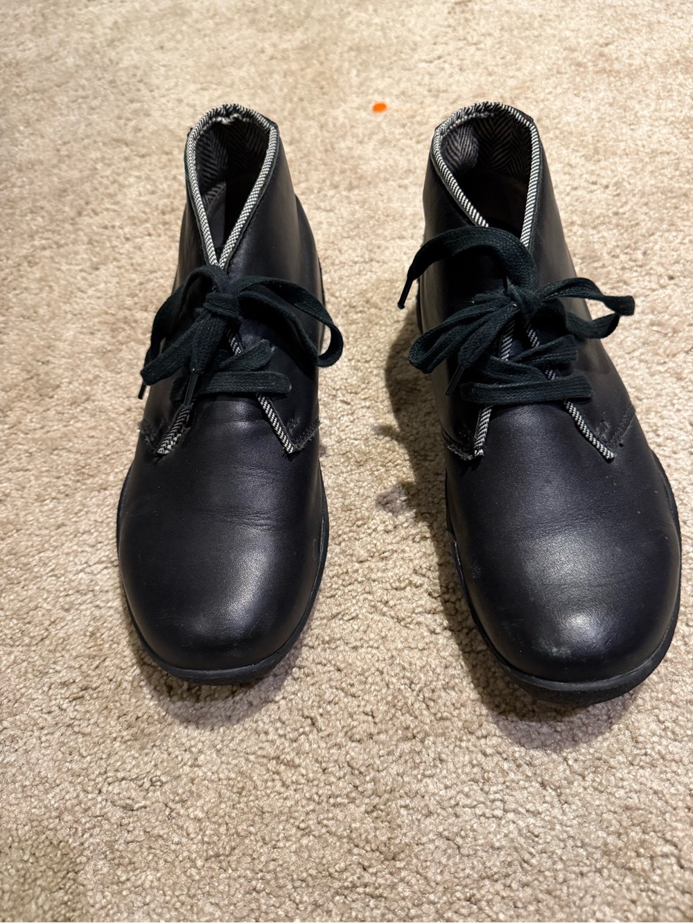 KURU Aalto Black Leather Lace Up Comfort Chukka Ankle Booties Size 9.5
